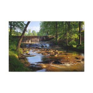 Waterfall in Central North Carolina, Wrapped Canvas Wall Art, Original Photography