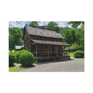 Mountain Farmhouse in Cherokee North Carolina Wrapped Canvas Print, Original Photography